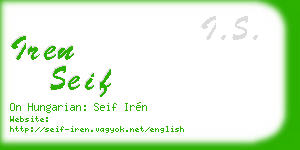 iren seif business card
